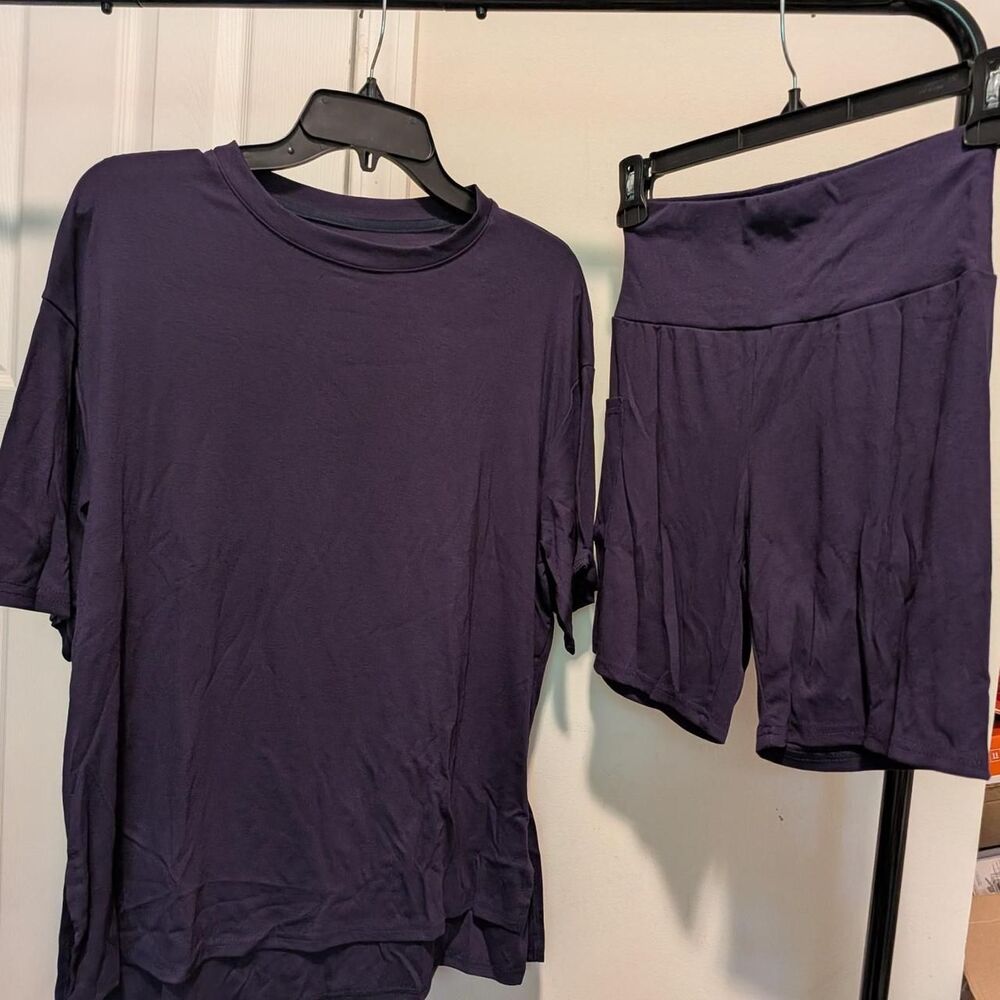 Women's Purple Shorts Set